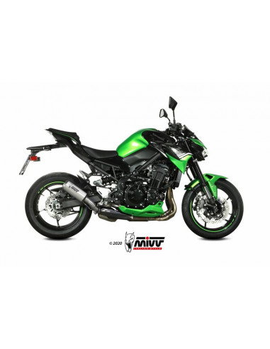 Silencieux MIVV MK3 inox/casquette inox Kawasaki Z900