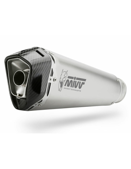 Silencieux MIVV Delta Race inox/casquette carbone Benelli TRK 502