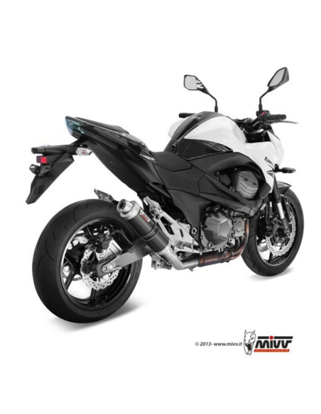Silencieux MIVV GP inox brossé noir Kawasaki Z800 e