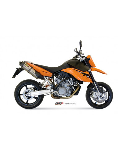 Silencieux double MIVV Suono inox/casquette carbone KTM