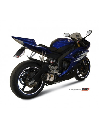 Silencieux MIVV Suono inox/casquette carbone Yamaha YZF-R6