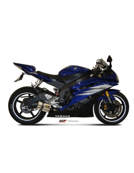Silencieux MIVV Suono inox/casquette carbone Yamaha YZF-R6