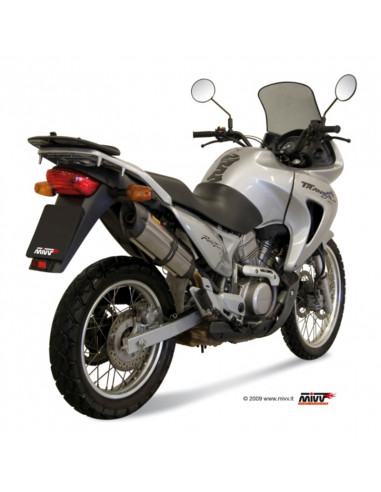 Silencieux MIVV Suono inox/casquette carbone Honda XL650V Transalp