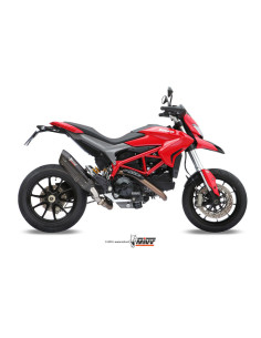 Silencieux MIVV Suono inox brossé noir/casquette carbone Ducati Hypermotard 821/SP 2