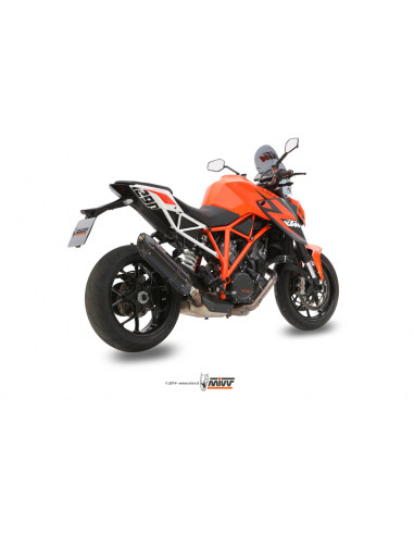 Silencieux MIVV Suono inox brossé noir/casquette carbone KTM 1290 Super Duke R