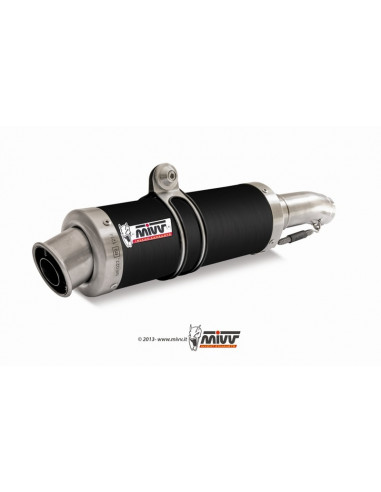 Silencieux double MIVV GP inox brossé noir Aprilia RSV1000