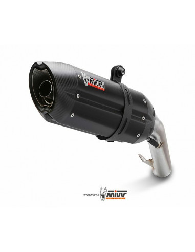 Silencieux double MIVV Suono inox brossé noir/casquette carbone KTM 990 Super Duke