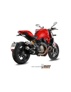 Silencieux MIVV GP inox brossé noir Ducati Monster 1200 2