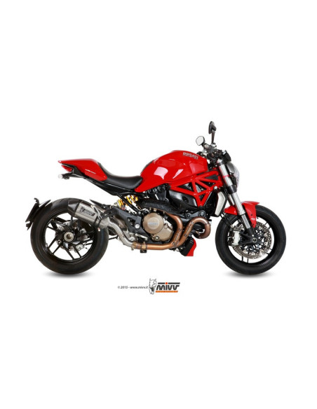 Silencieux MIVV Speed Edge inox/casquette carbone Ducati Monster 1200
