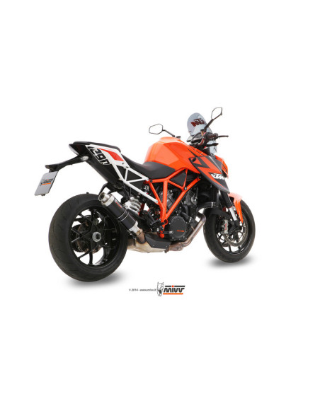 Silencieux MIVV GP inox brossé noir KTM 1290 Super Duke