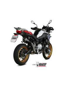 Silencieux MIVV Delta Race Steel Black/casquette carbone BMW F850GS