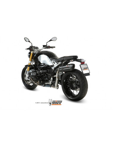 Silencieux MIVV Suono inox/casquette carbone BMW R1200 nineT