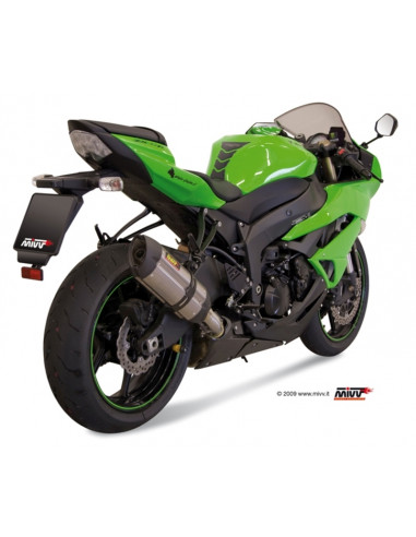 Silencieux MIVV Suono inox/casquette carbone Kawasaki ZX6R/ZX6RR