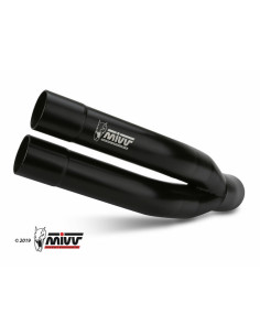 Silencieux MIVV Double Gun Full inox noir Benelli 502C 2