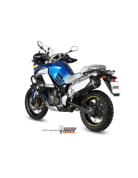 Silencieux MIVV Speed Edge inox noir/casquette carbone Yamaha XT-Z 1200 Super Ténéré