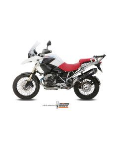 Silencieux MIVV Speed Edge inox brossé noir/casquette carbone BMW R1200GS 2