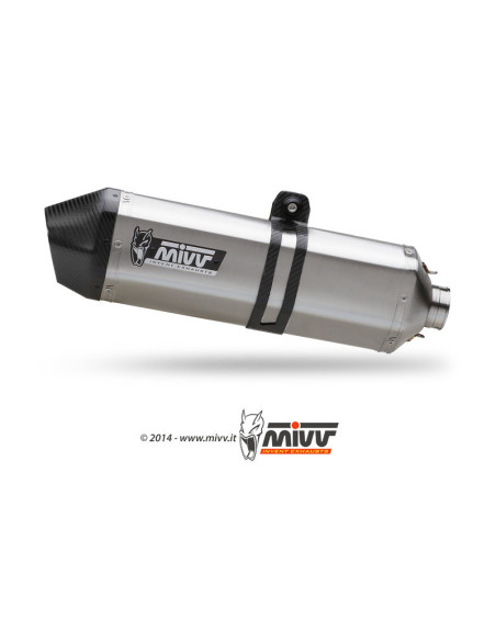 Silencieux MIVV Speed Edge inox/casquette carbone Suzuki GSF1250 Bandit