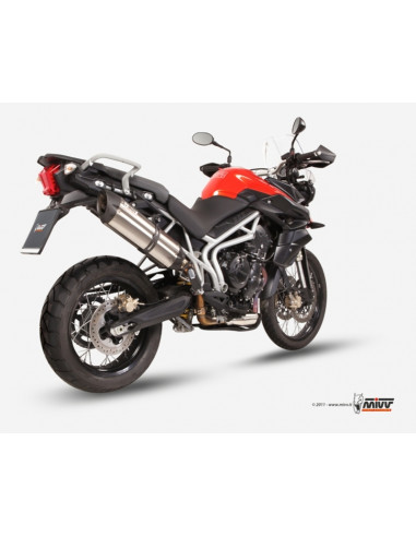 Silencieux MIVV Suono inox/casquette carbone Triumph Tiger 800