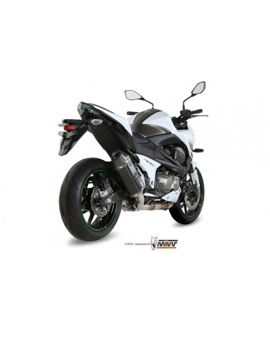 Silencieux MIVV Speed Edge inox brossé noir Kawasaki Z800