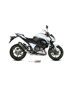 Silencieux MIVV Speed Edge inox brossé noir Kawasaki Z800 2