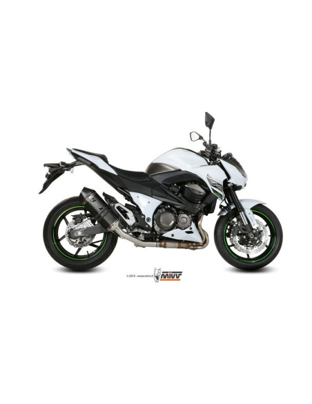 Silencieux MIVV Speed Edge inox brossé noir Kawasaki Z800