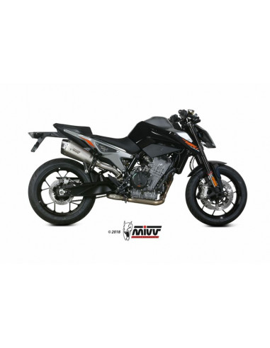 Silencieux MIVV Delta Race inox/casquette carbone KTM Duke 790