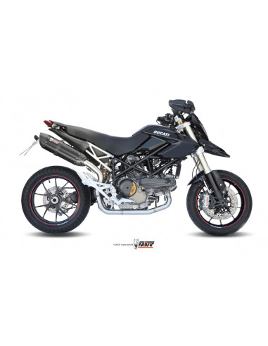 Silencieux MIVV Suono inox noir/casquette carbone Ducati Hypermotard/Evo 1100