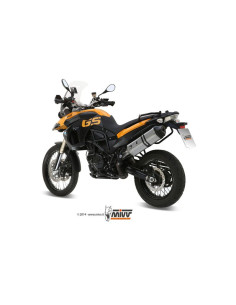 Silencieux MIVV Speed Edge inox/casquette carbone BMW F650GS/F800GS