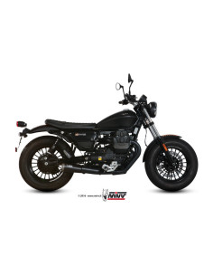 Silencieux MIVV Ghibli inox noir/casquette titane Moto Guzzi V9 Bobber 2