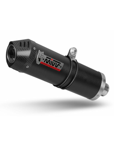 Silencieux MIVV Oval carbone/casquette carbone Suzuki DL650 V-Strom