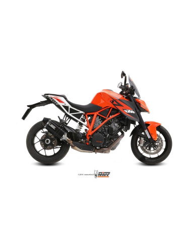 Silencieux MIVV Speed Edge inox brossé noir/casquette carbone - KTM 1290 Super Duke R