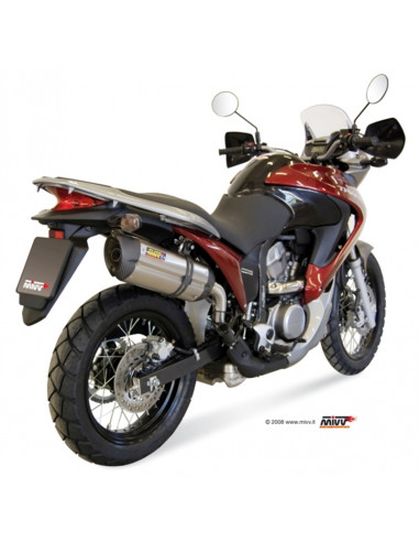 Silencieux MIVV Suono inox/casquette carbone Honda XL700V Transalp