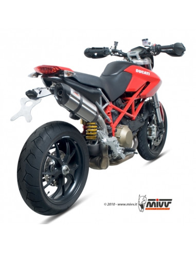 Silencieux MIVV Suono inox/casquette carbone Ducati Hypermotard 1100