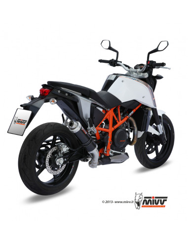 Silencieux MIVV GP inox brossé noir KTM 690 Duke