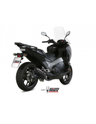 Silencieux MIVV Suono inox noir/casquette carbone Honda integra 750