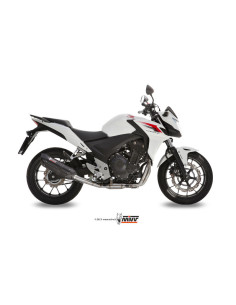 Silencieux MIVV Suono inox brossé noir/casquette carbone Honda 2