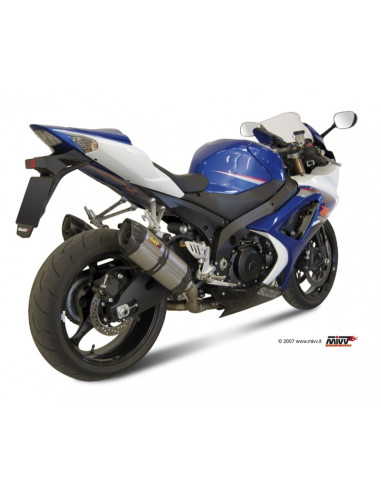 Silencieux double MIVV Suono inox/casquette carbone Suzuki GSX-R1000