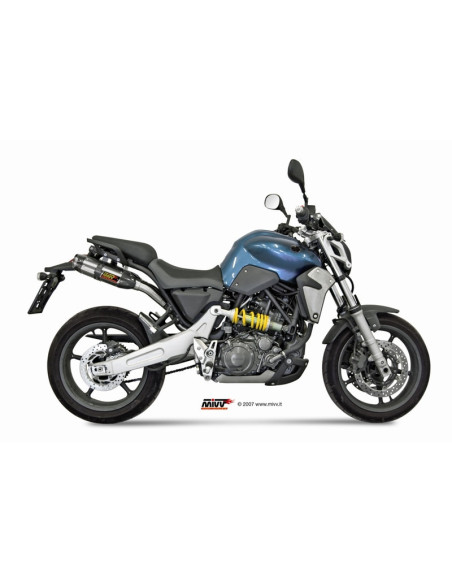 Silencieux double MIVV Suono inox/casquette carbone Yamaha MT-03