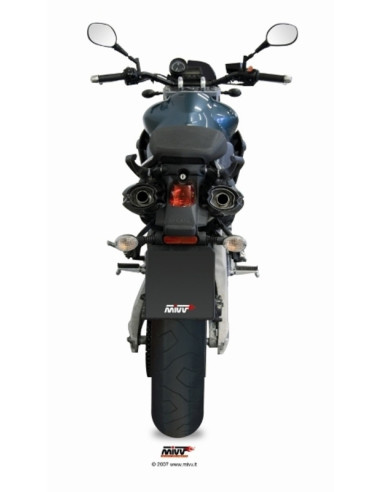 Silencieux double MIVV Suono inox/casquette carbone Yamaha MT-03