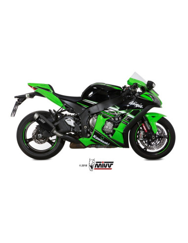 Silencieux MIVV GP-Pro Steel Black/casquette inox Kawasaki ZX-10R