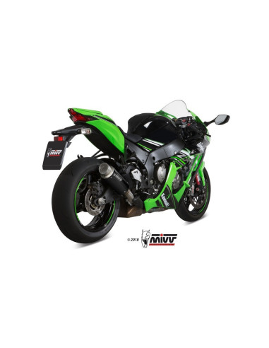 Silencieux MIVV GP-Pro Steel Black/casquette inox Kawasaki ZX-10R