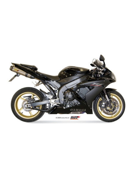 Silencieux double MIVV Suono inox/casquette carbone Yamaha YZF-R1