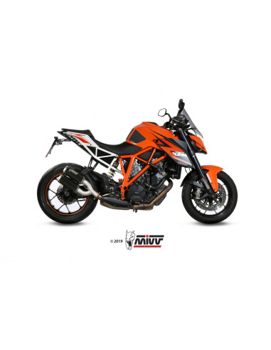 Silencieux double MIVV MK3 Steel Black/casquette inox KTM 1290 Superduke