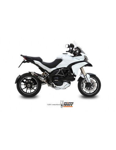 Silencieux MIVV GP inox brossé noir Ducati Multistrada 1200