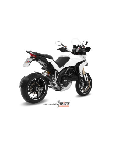Silencieux MIVV GP inox brossé noir Ducati Multistrada 1200