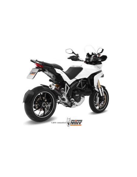 Silencieux MIVV GP inox brossé noir Ducati Multistrada 1200