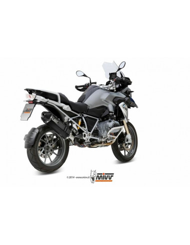 Silencieux MIVV Speed Edge inox brossé noir/casquette carbone BMW R1200GS