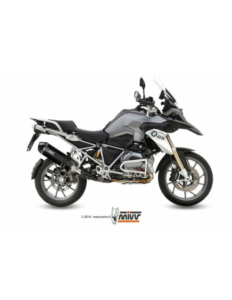 Silencieux MIVV Speed Edge inox brossé noir/casquette carbone BMW R1200GS