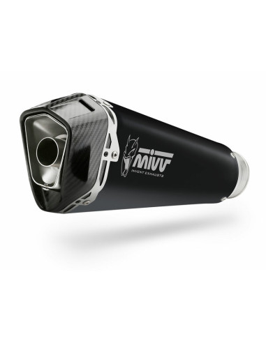 Silencieux MIVV Delta Race inox noir/casquette carbone Honda X-ADV 750