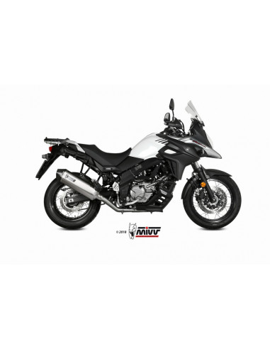 Silencieux MIVV Speed Edge inox/casquette carbone Suzuki DL650 V-Strom